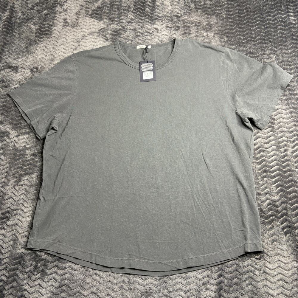 Buck Mason men Slub Tee Curved Hem Venice Coal Wash size 2XL short NWT